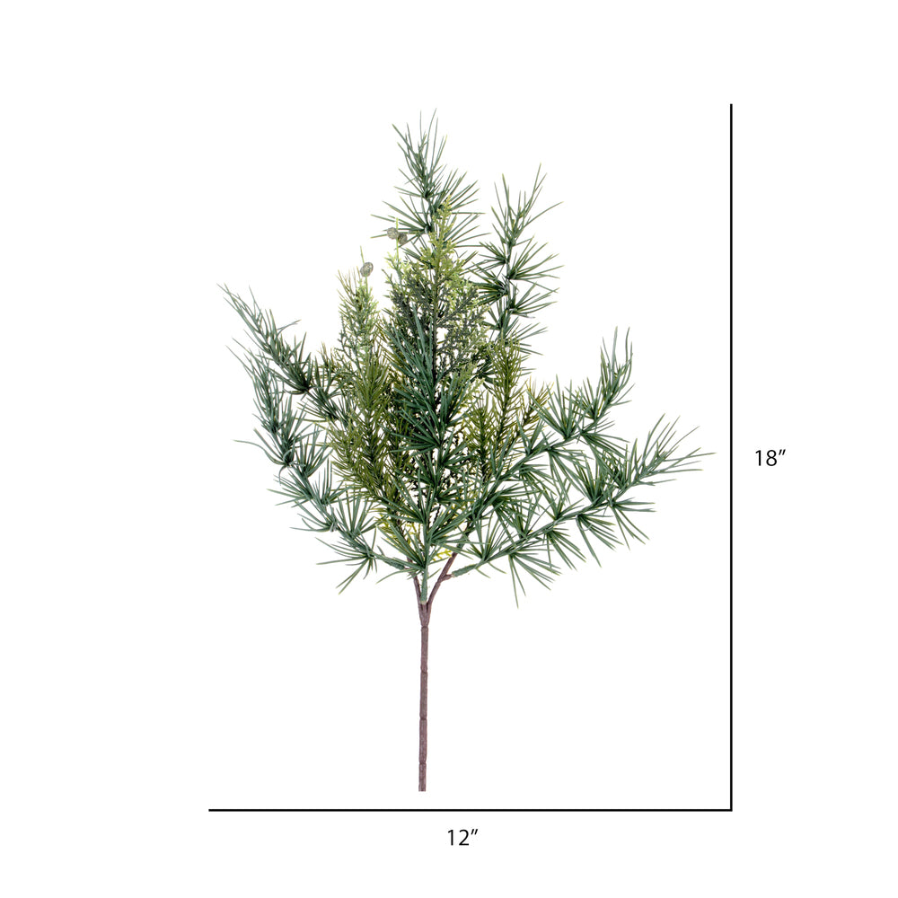 Vickerman 18" Artificial Mixed Fern Cedar Spray. Includes 6 sprays per pack.