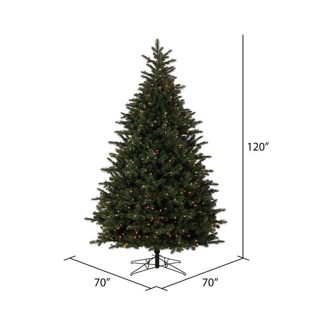 Vickerman 10' x 70" Summit Noble Fir Artificial Christmas Tree Clear Dura-lit Lights