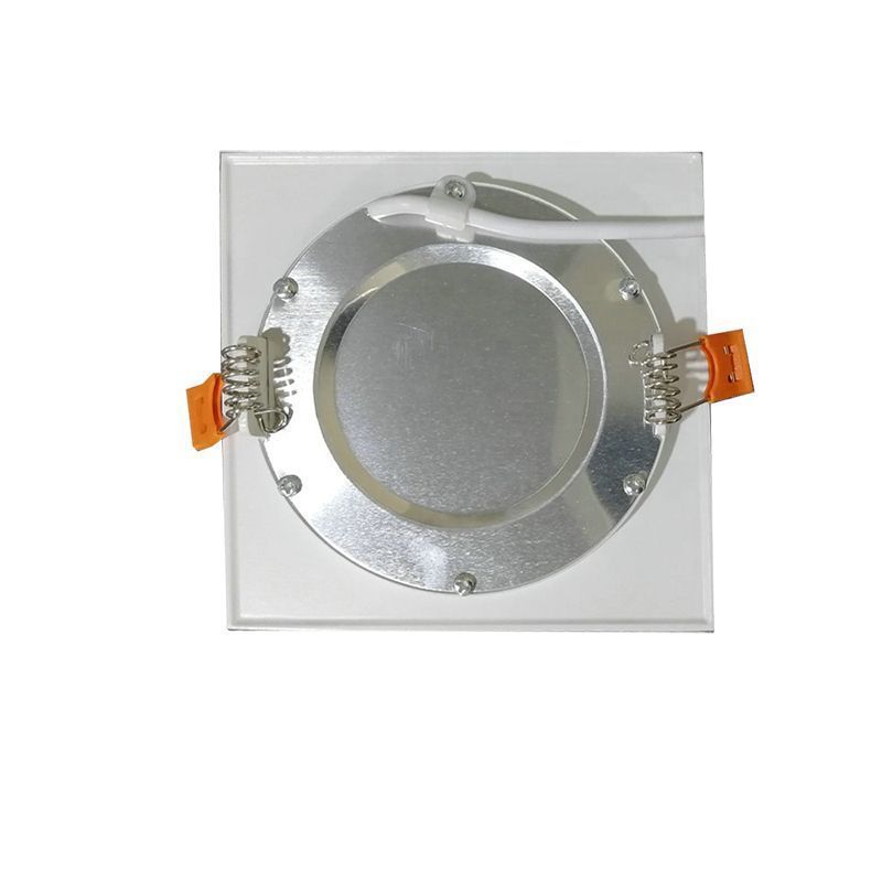 Westgate 4In Square Slim Light With Butterfly Springs 9W 120V 27/30/35/40/50K, Residential Lighting, 9W, 630 Lumens, 27K/30K/35K/40K/50K, White Finish, Dimmable
