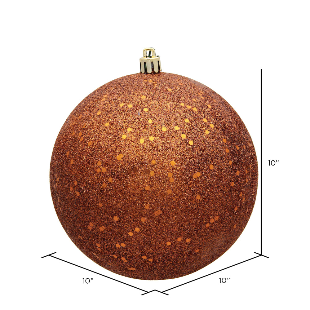 Vickerman 10" Copper Sequin Ball Ornament