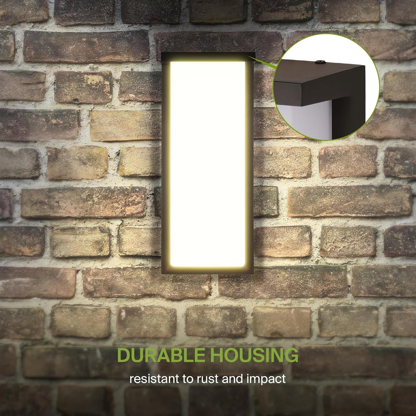 ASD Lighting LED Outdoor Wall Sconce 14" 20W CCT Selectable 3000/4000/5000K Dimmable Oil Rubbed Bronze ETL