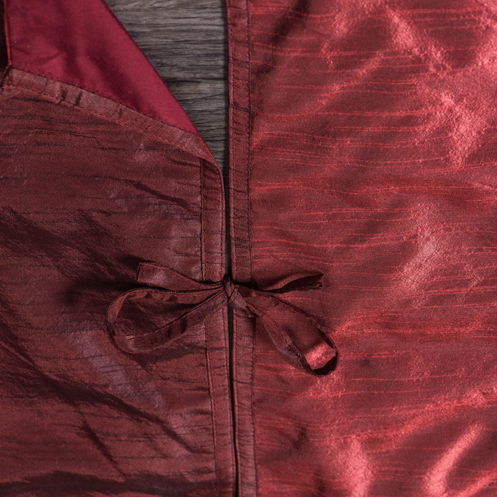 Vickerman Decorative 60" Burgundy Frost Christmas Tree Skirt