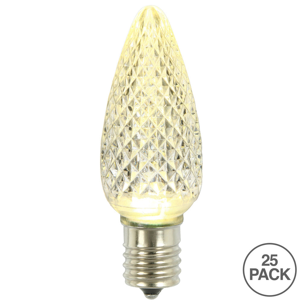Vickerman C9 LED Warm White Faceted Twinkle Replacement Bulb bag of 25