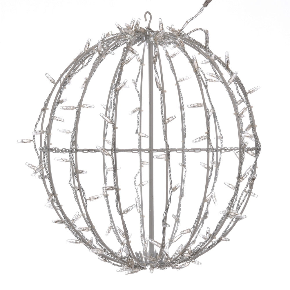 Vickerman 324Lt x 30" Fold Flat Pink Led Jumbo Hanging Sphere.