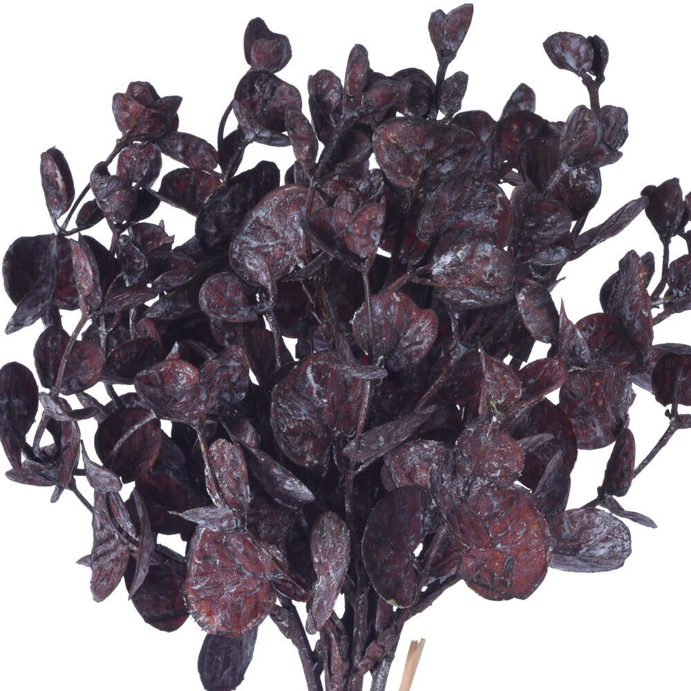 Vickerman 14" Burgundy Artificial Eucalyptus Bundle 3 per bag.