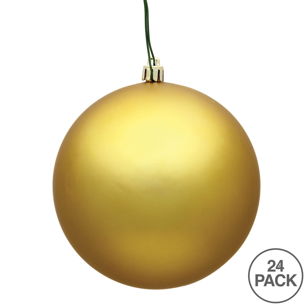 Vickerman 2.4" Gold Matte Ball Ornament 24 per Bag