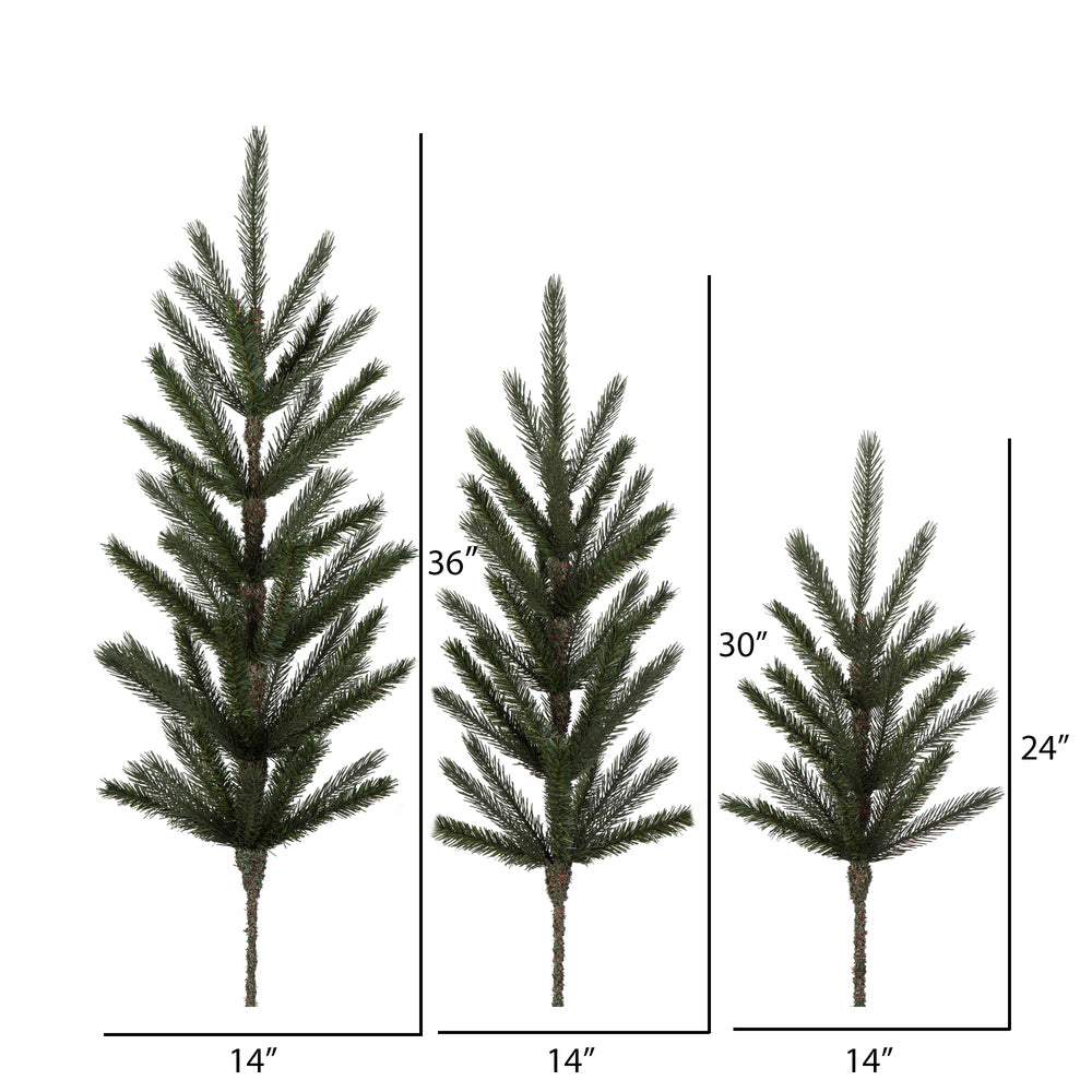 Vickerman 24"/30"/36"Deluxe Artificial Spruce Tops - PE/PVC Style - Green