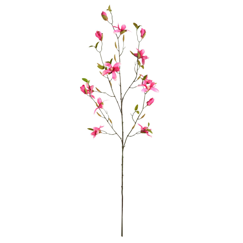 Vickerman 39" Artificial Mini Fuchsia Magnolia Spray. Includes 3 sprays per pack.
