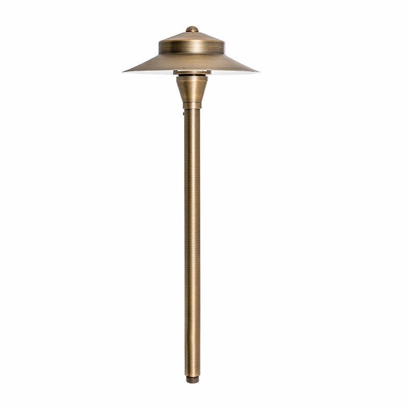 Westgate Area Light, Integrated Solid Brass, Antique Bronze, W/ 3Ft. Cable, Landscape Lighting , 3W, 200 Lumens, 3000K, Brass Finish