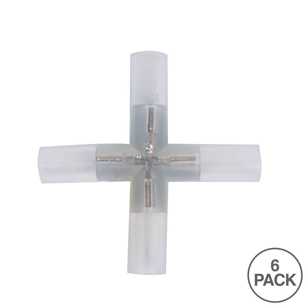 Vickerman .5 Rope Light Cross-Connector PVC 6/Bag