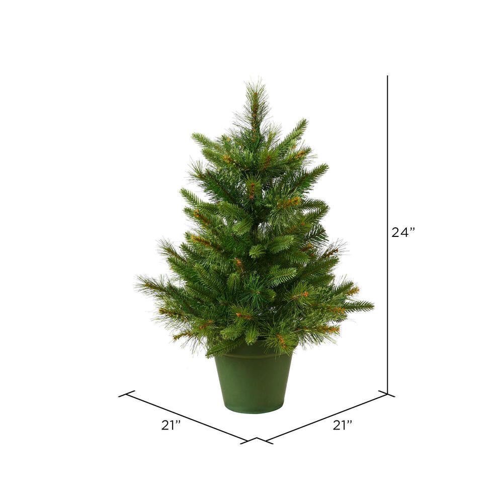 Vickerman 24" Cashmere Pine Artificial Christmas Tree Unlit