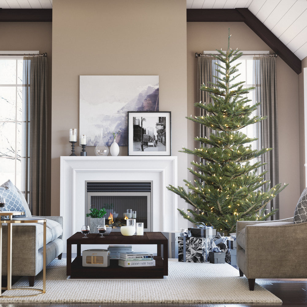 Vickerman 10' Alberta Spruce Artificial Christmas Tree Warm White Dura-lit LED Lights