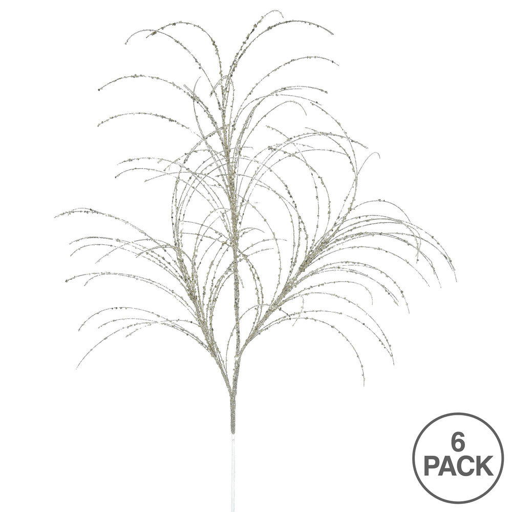 Vickerman 34" Copper Glitter Grass Artificial Christmas Spray. Includes 6 sprays per pack.