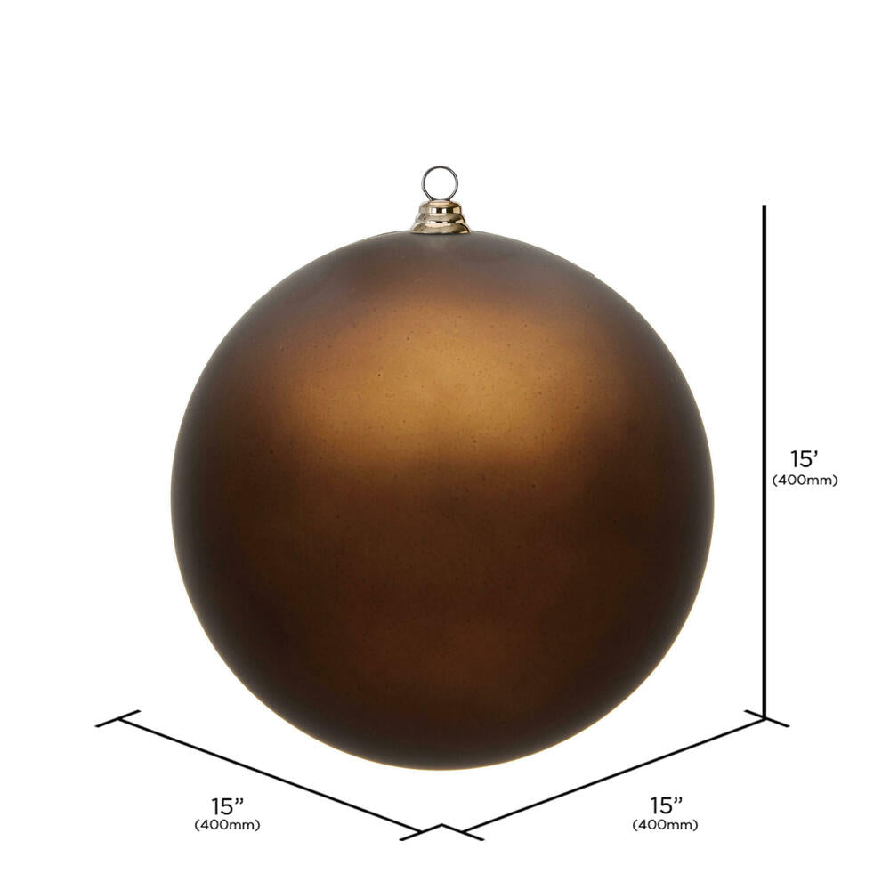Vickerman 15.75" Mocha Matte UV Ball Ornament