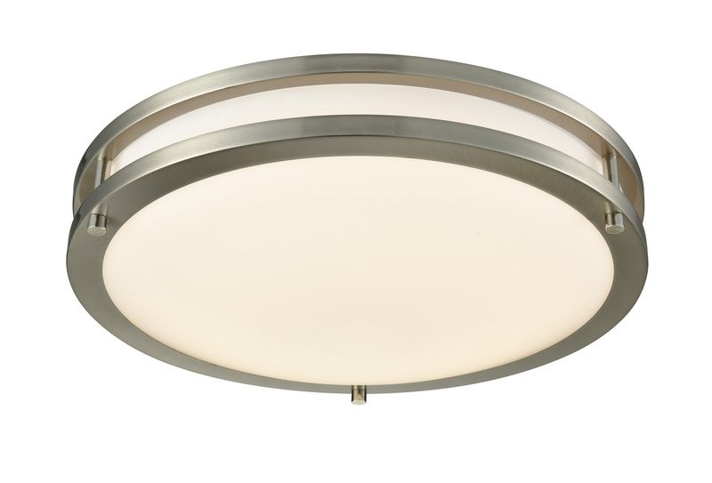 Westgate 18In Ceiling Drum, Brushed Nickel, 2200 Lumens, Cct Switch 30K/40K/50K, Residential Lighting, 30W, 2200 Lumens, 3000K/4000K/5000K, Brushed Nickel Finish, Dimmable Down To 10% Using A Standard TRIAC LED Dimmer