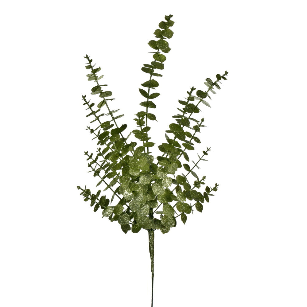 Vickerman 28" Lime Artificial Eucalyptus Glitter Spray 2 per bag.