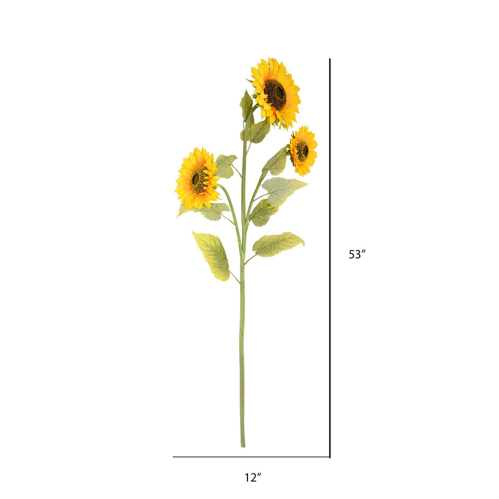 Vickerman 53" Artificial Yellow Sunflower Spray