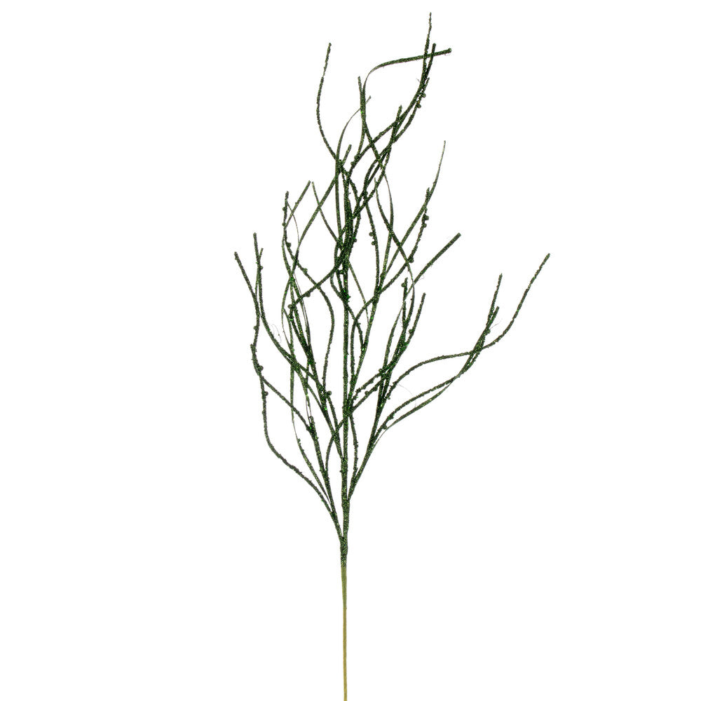 Vickerman 40" Juniper Berry Cluster and Wavy Glitter Ball Spray 4 per bag.