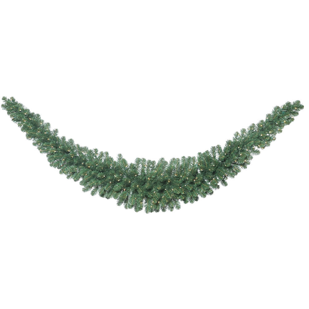 Vickerman 9' Oregon Fir Artificial Christmas Swag Garland Clear Dura-lit Incandescent Mini Lights
