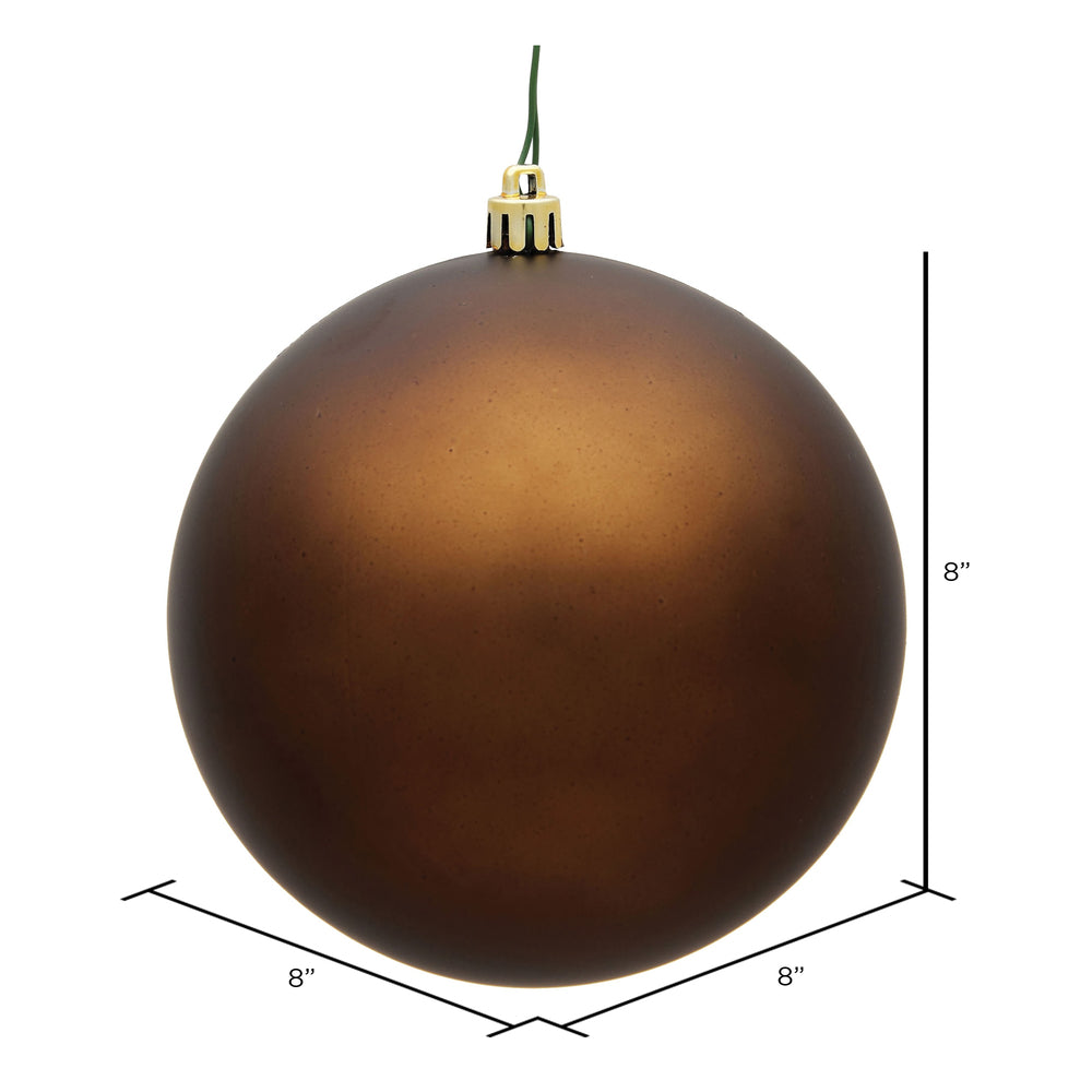 Vickerman 8" Mocha Matte Ball Ornament