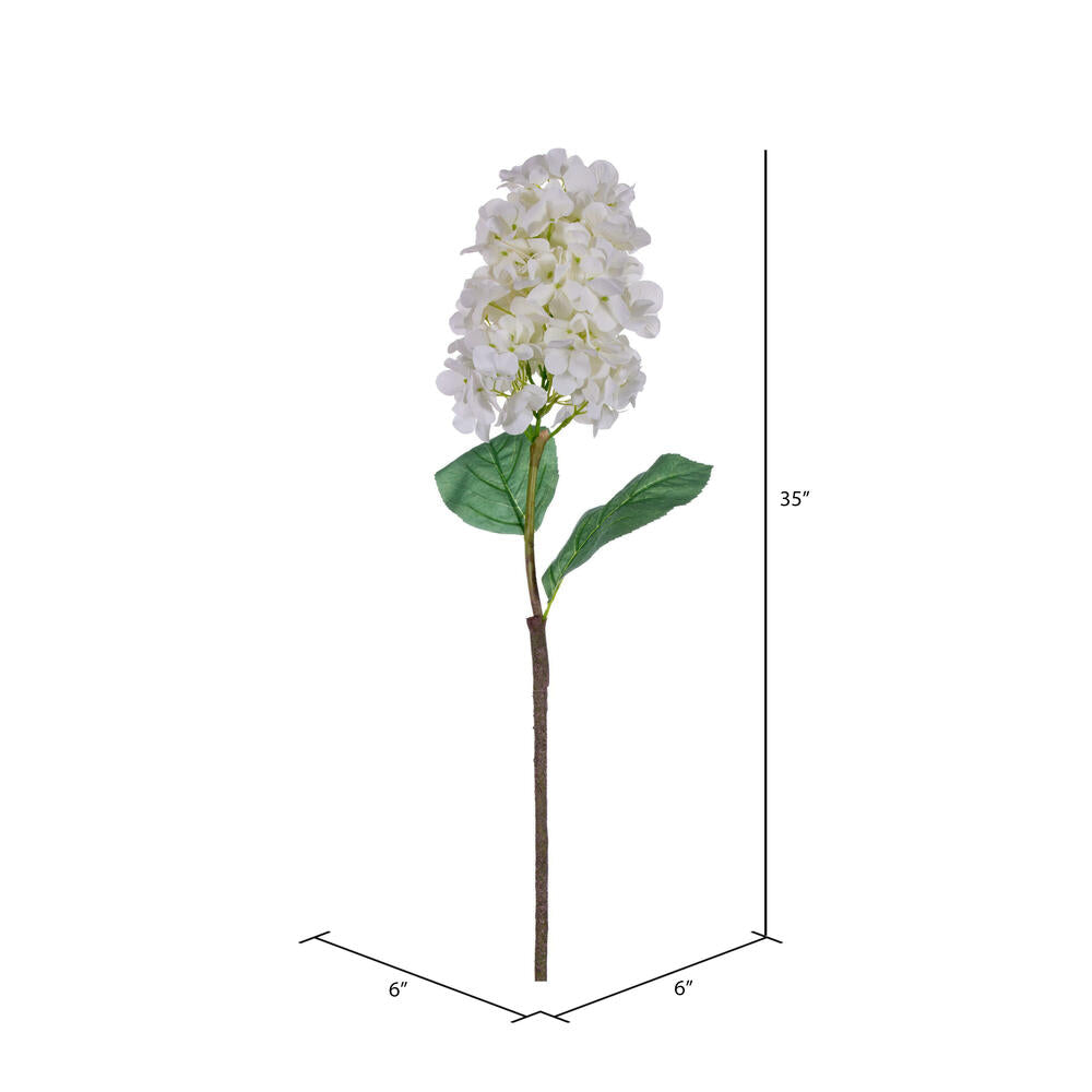 Vickerman 34" Artificial White Cone Hydrangea Spray. 2 Stems In A Bag.