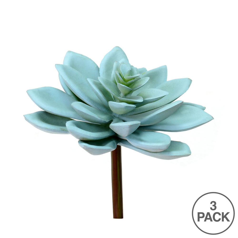 Vickerman 4.5" Artificial Green Graptoveria Titubans Pick Set of 3