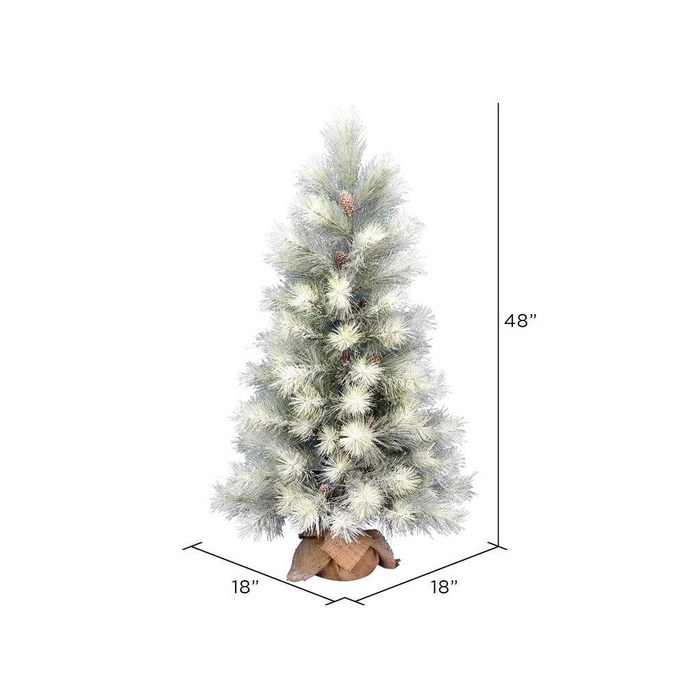 Vickerman 48" Norfolk Frosted Pine Artificial Christmas Tree Unlit