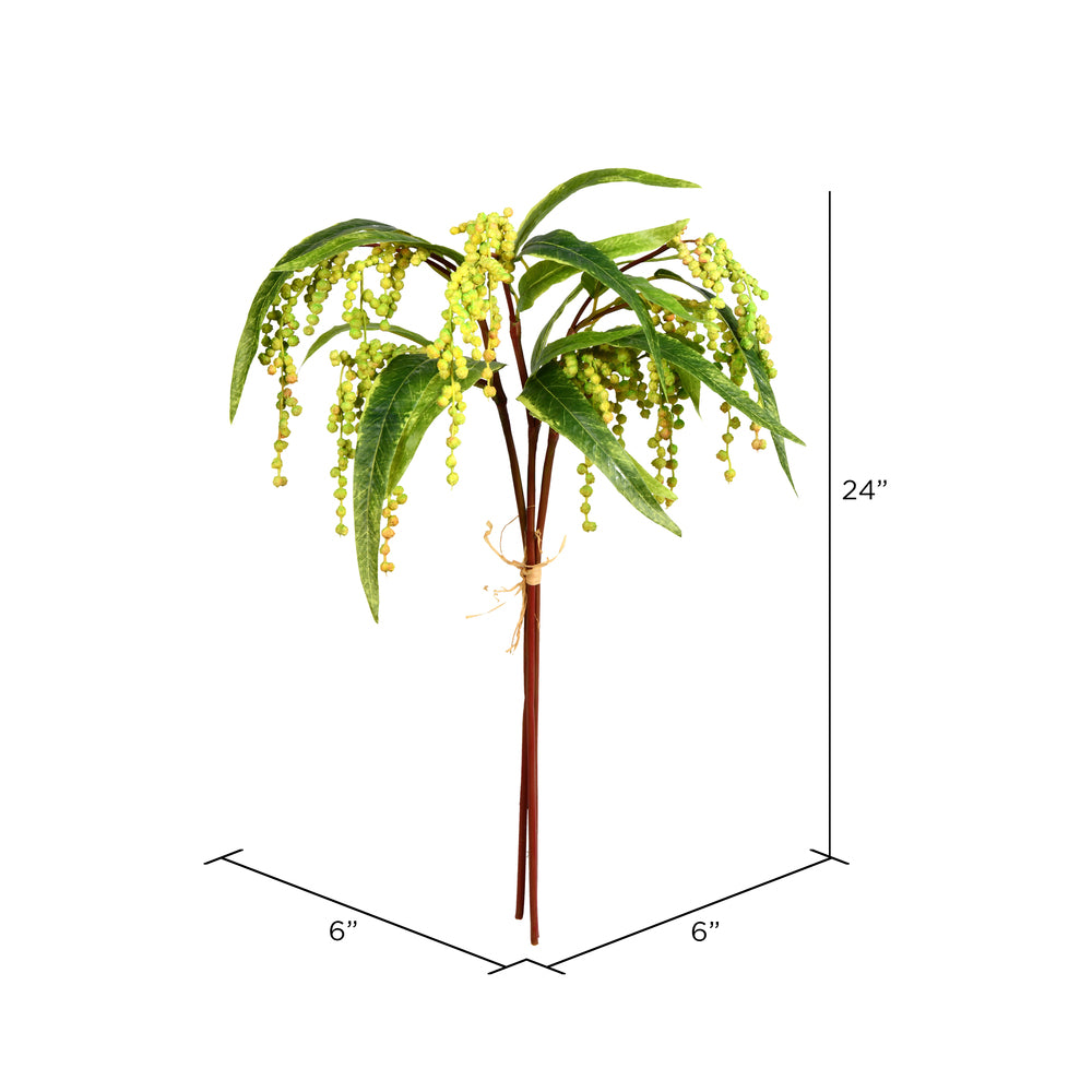 Vickerman 24" Artificial Green Plant Bundle.