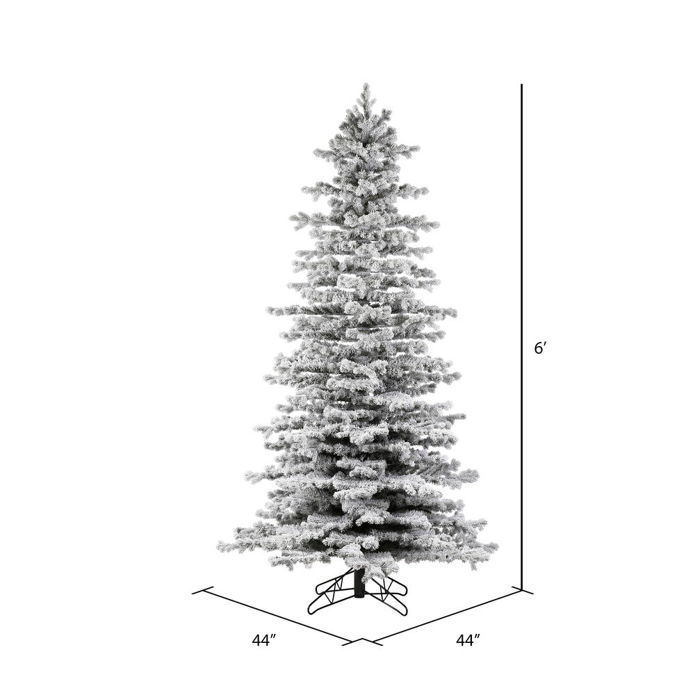 Vickerman 6' x 44" Flocked Tilden Spruce Artificial Christmas Tree Unlit