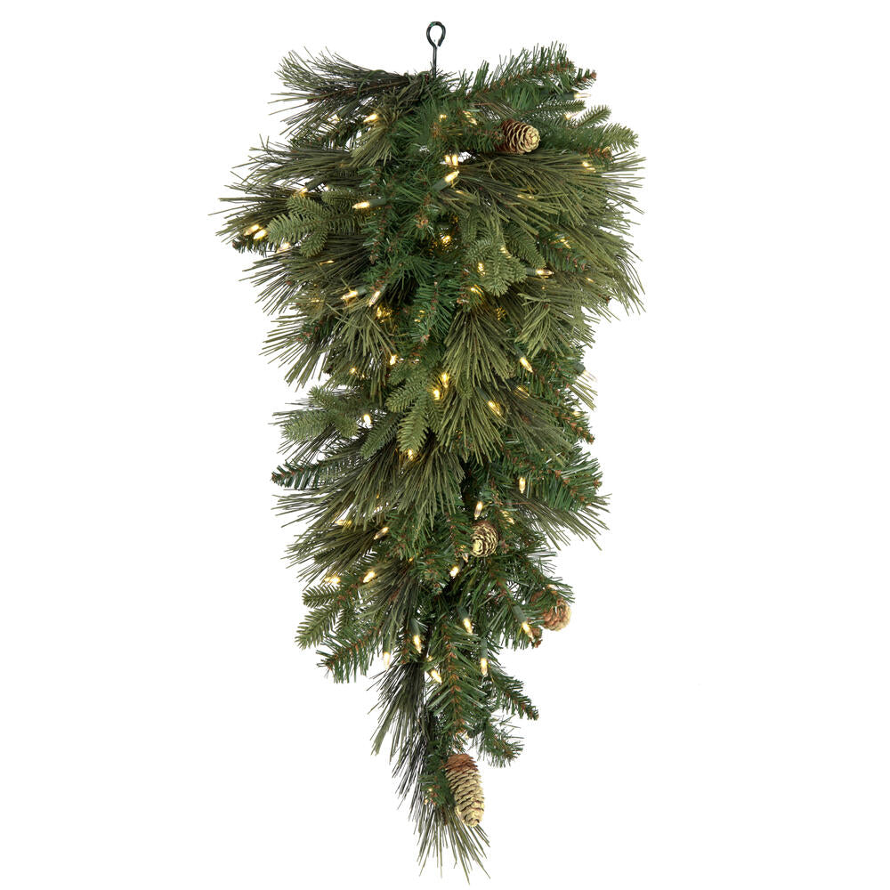 Vickerman 36" Emerald Mixed Fir Artificial Christmas Teardrop Unlit