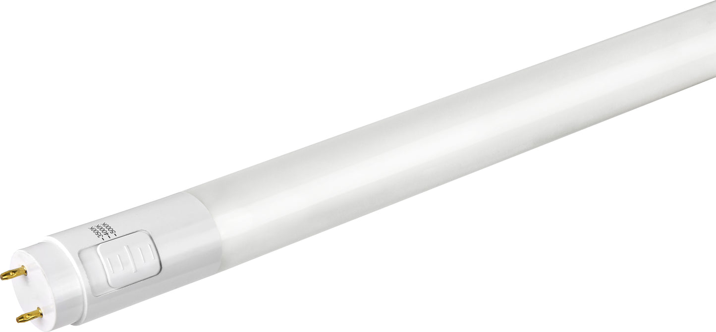 Sunlite 88038 T8/LED/HY/4'/18W/SCT Type A+B Single & Dual End Hybrid 120-277V 35K/40K/50K Shatterproof Glass Tube - 25 Pack