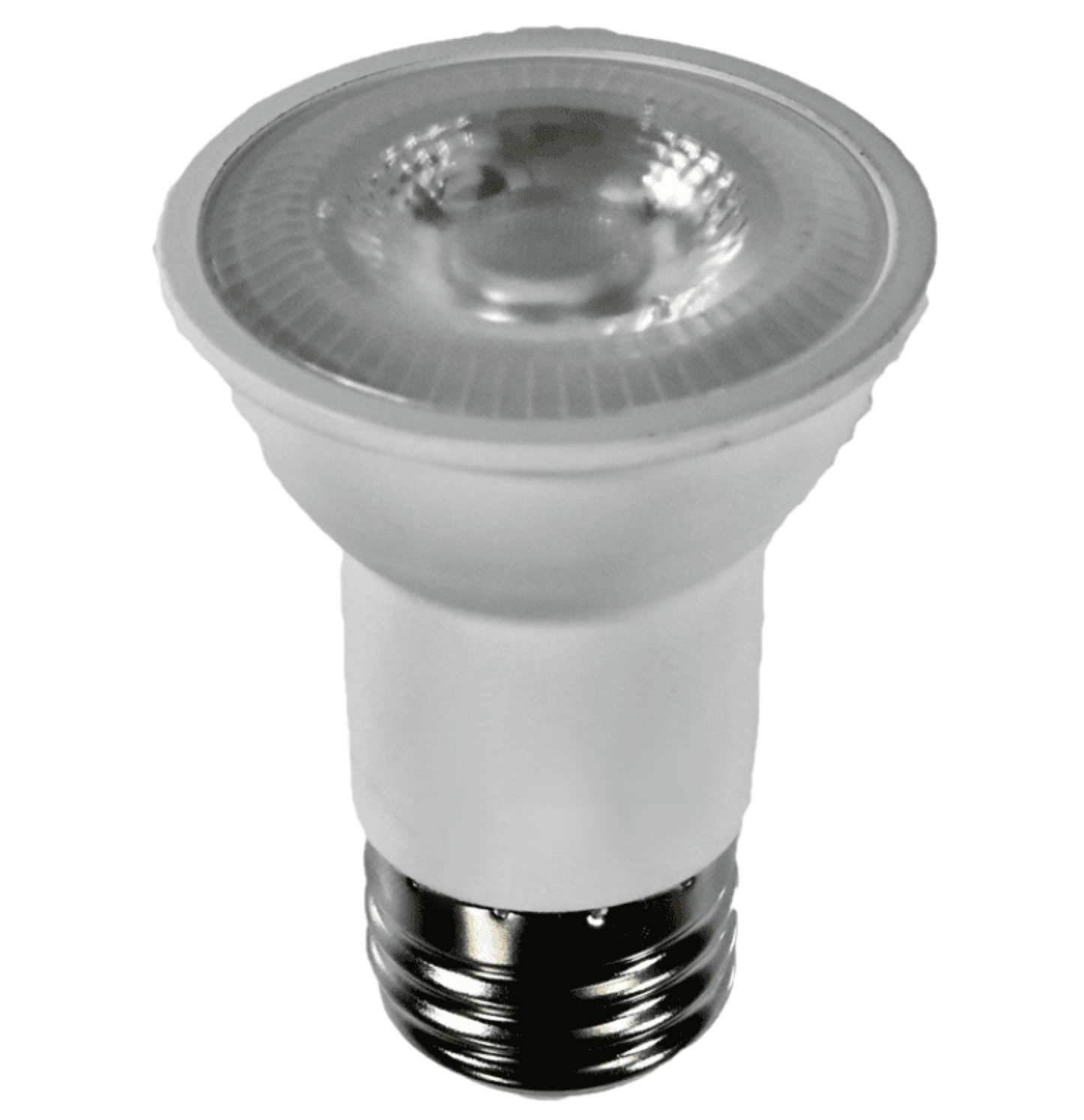 Damar PAR16 LED Long Neck Flood Light Bulb 6.5W 500 Lumen E26 Medium Base 5000K Bright White Ideal for Track & Recessed Spot Light Bulbs 120V CRI80 40° Beam Angle Dimmable White Finish Pack of 3