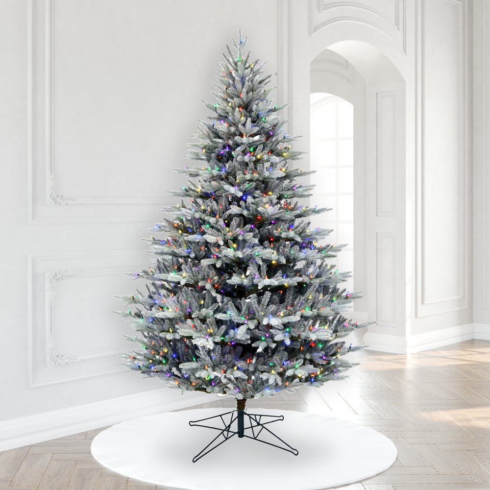 Vickerman 7.5' x 59" Douglas Blue Fir Artificial Christmas Tree Multi-colored Dura-Lit LED lights