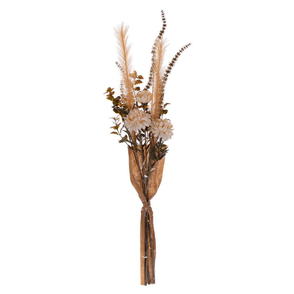 Vickerman 25" Artificial Mixed Dried Star Flower Pampas Grass and Foliage Bouquet.