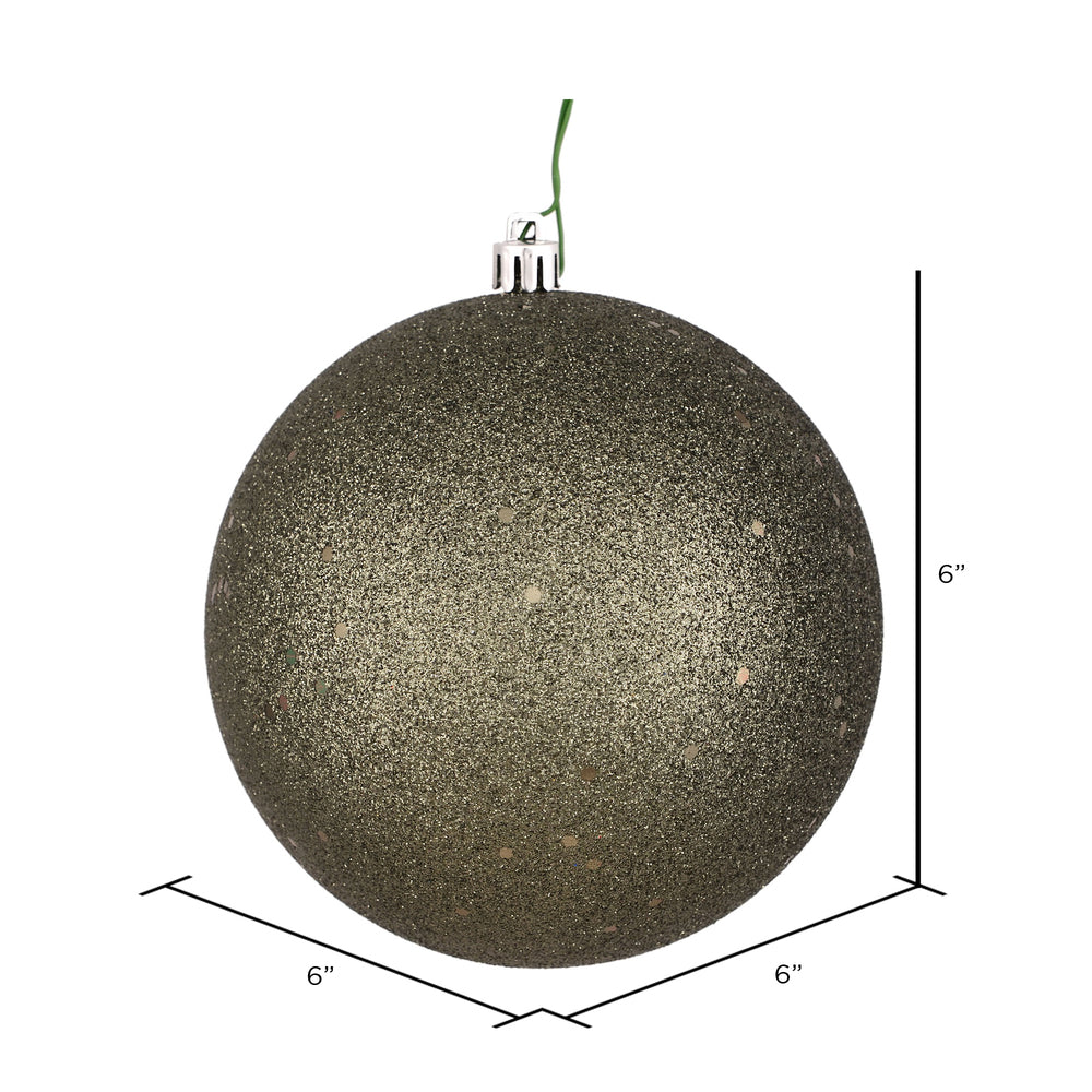 Vickerman 6" Wrought Iron Sequin Ball Ornament 4 per Bag