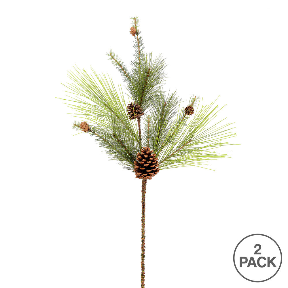 Vickerman 32" Larkspur Pine Artificial Christmas Spray. Includes 2 sprays per pack.