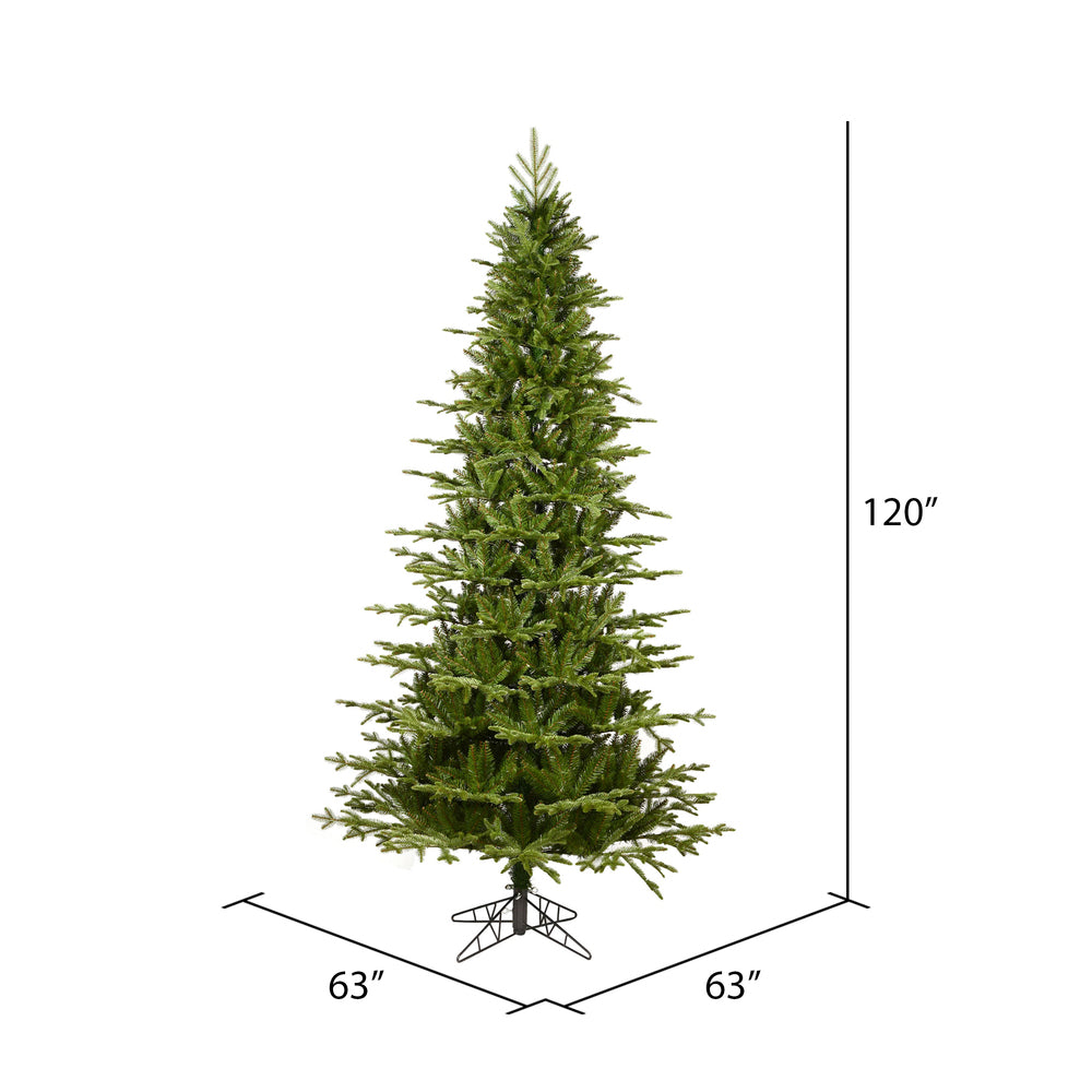 Vickerman 10' x 63" Kamas Fraser Fir Slim Artificial Christmas Tree Unlit