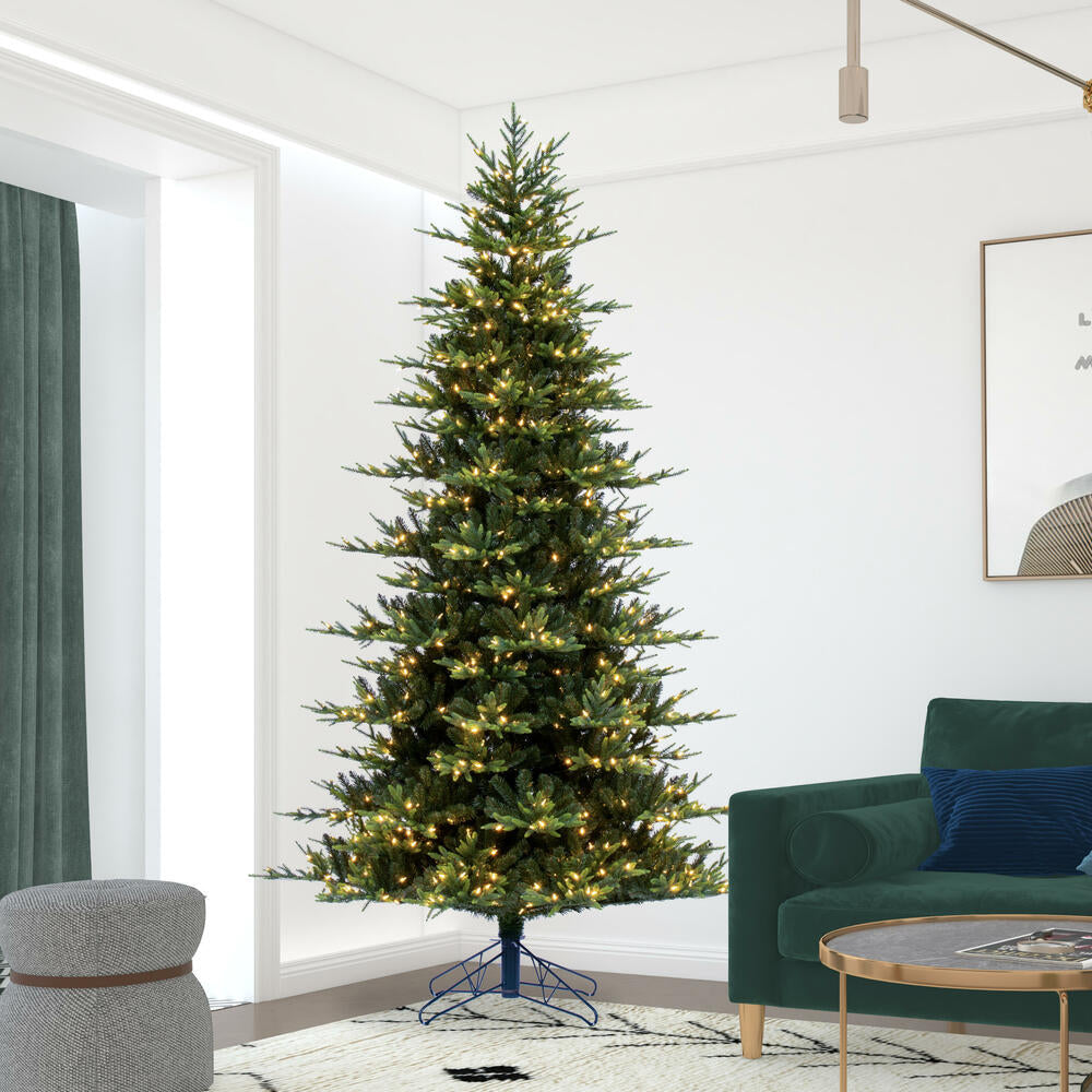 Vickerman 9' x 62" Vermont Fraser Fir Artificial Pre-lit Christmas Tree LED Warm White Lights.