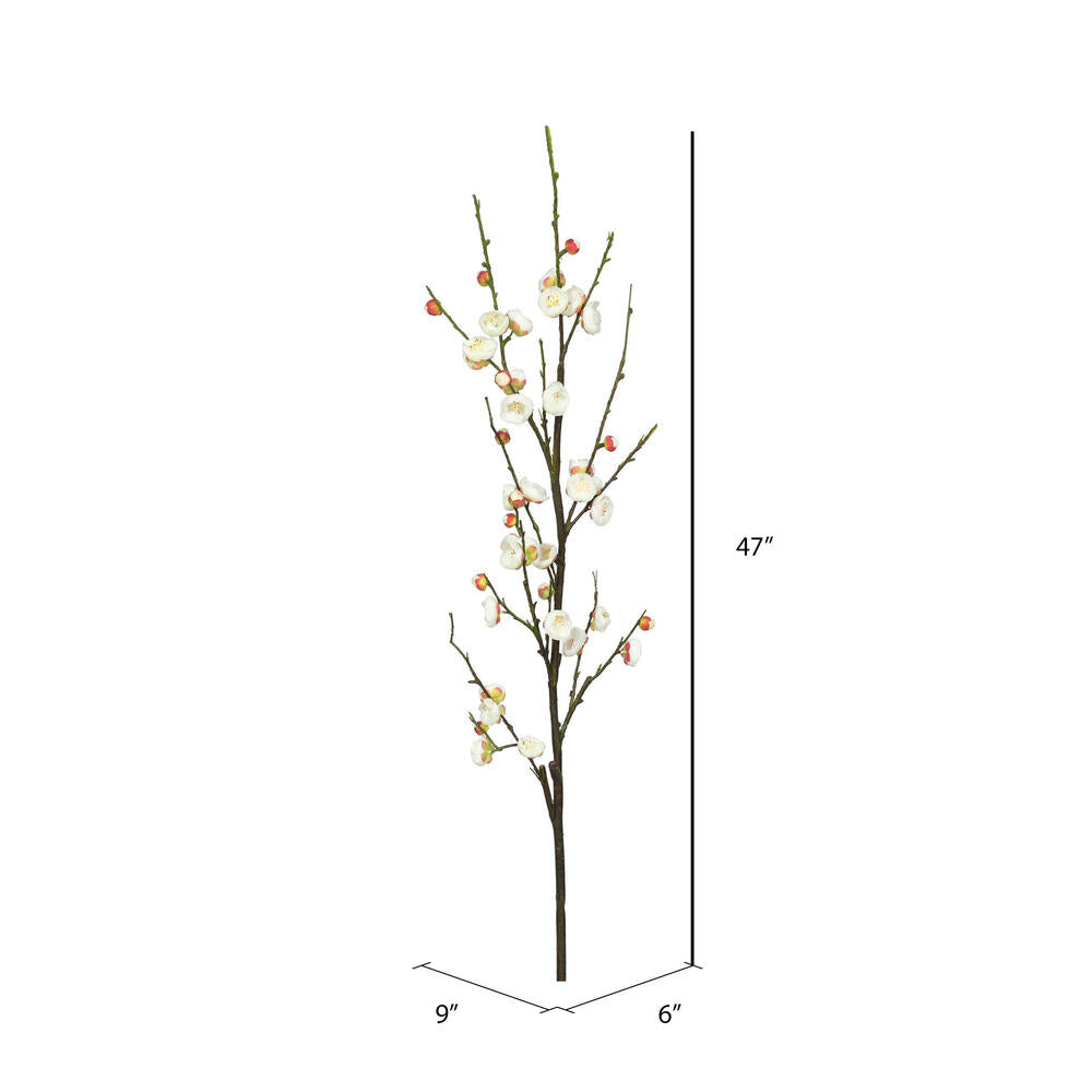 Vickerman 47" Artificial Cream Plum-Blossom Stem