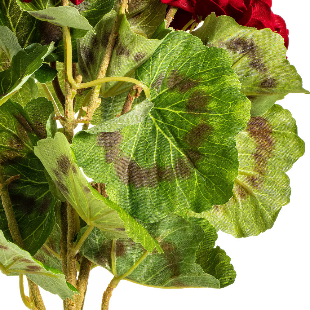 Vickerman 18" Artificial Red Geranium Bush 4 per Pack.