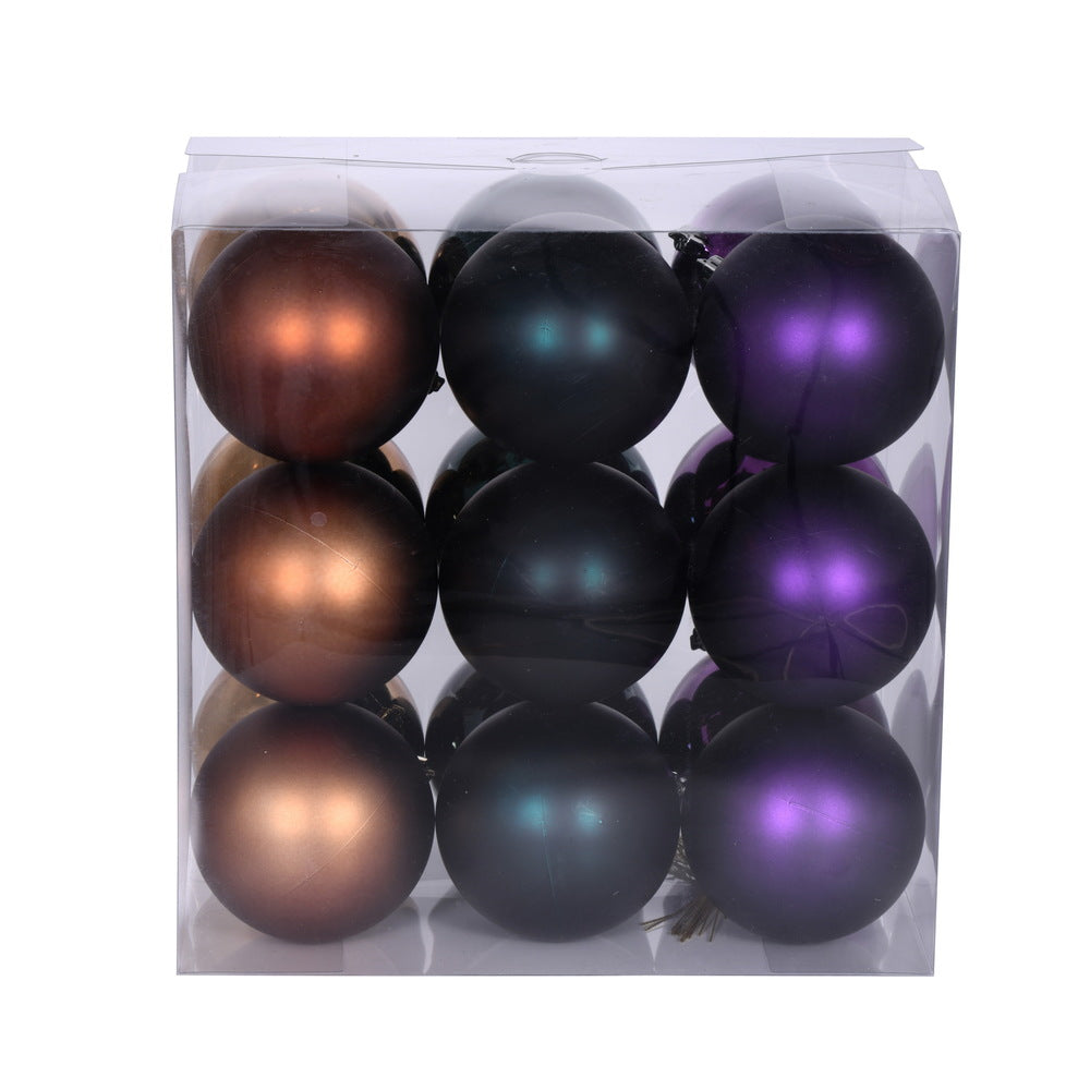 Vickerman 4" Plum Sea Blue and Mocha Ornament Assortment 18 per box.