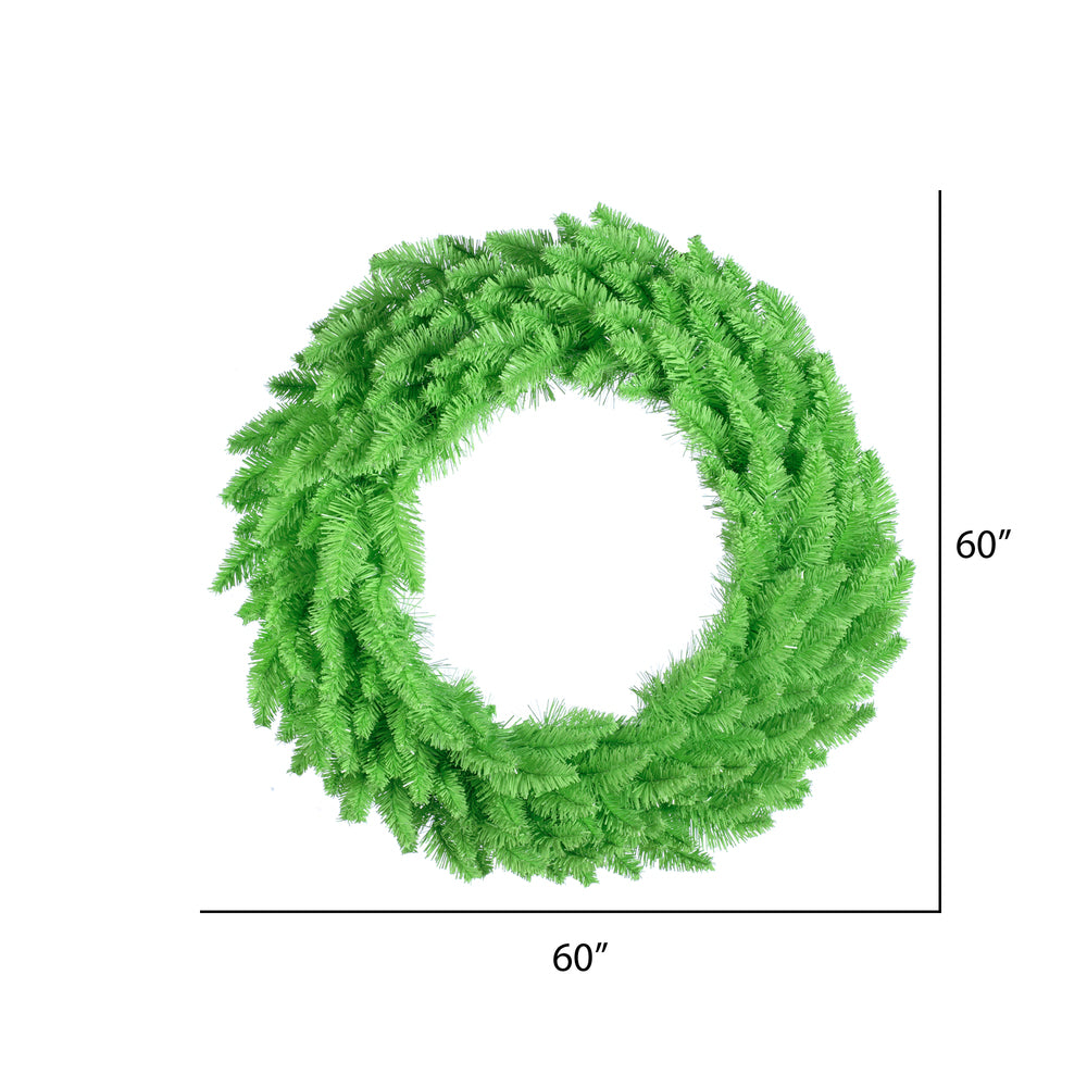 Vickerman 60" Lime Artificial Christmas Wreath Lime Dura-Lit LED lights.