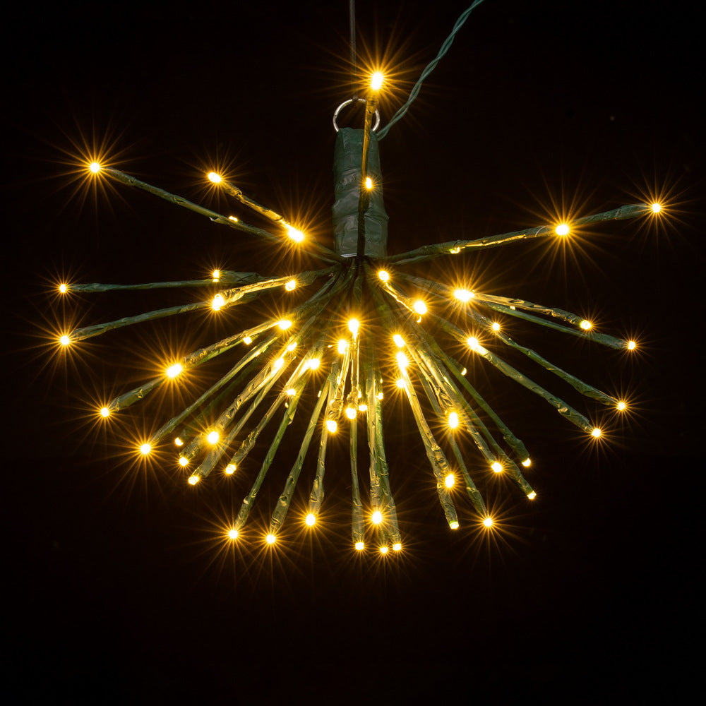Vickerman 80Lt x 16" Green Starburst Warm White 5mm Twinkle LED Lights.