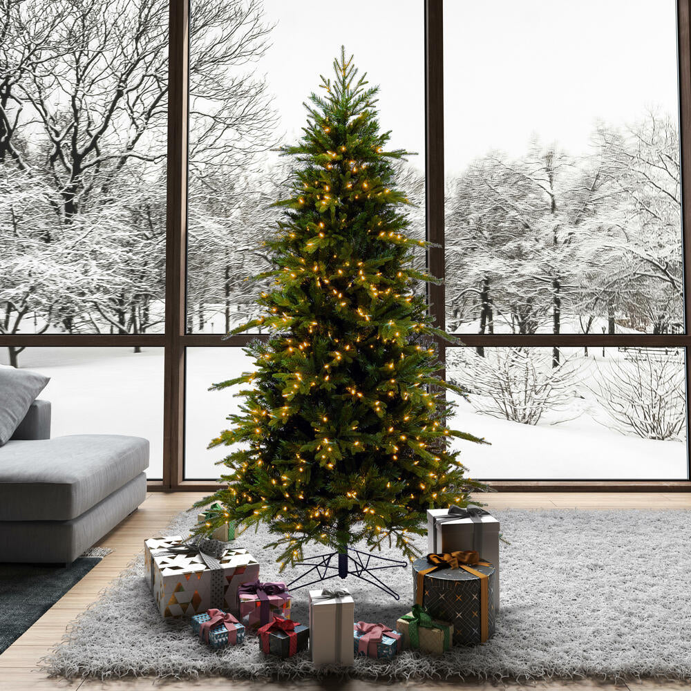 Vickerman 6.5' x 51" Kingston Fraser Fir Artificial Christmas Tree with Warm White LED Lights.