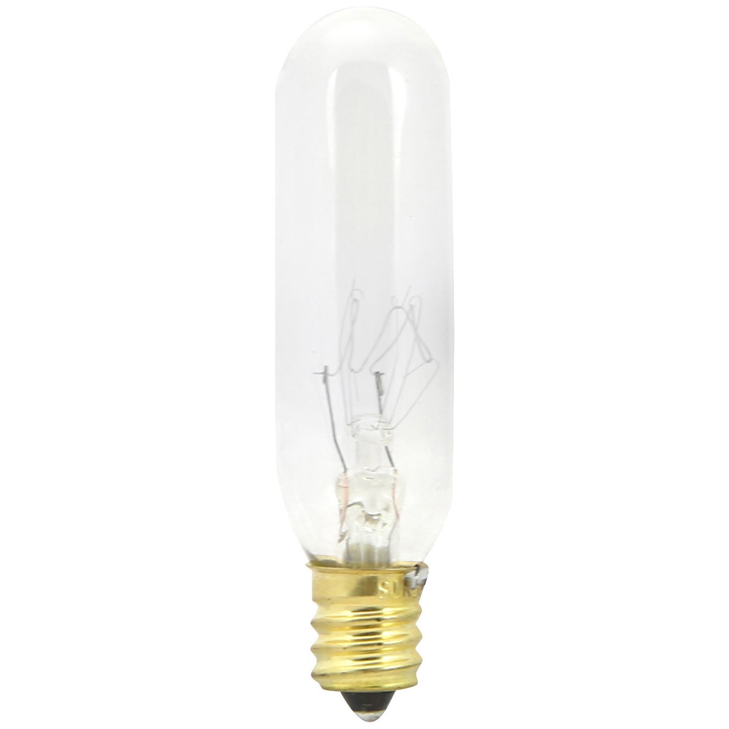 Sunlite 25 Watt T6 Tubular Incadescent Light Bulb, E12 Candelabra Base, Clear, 10 Pack