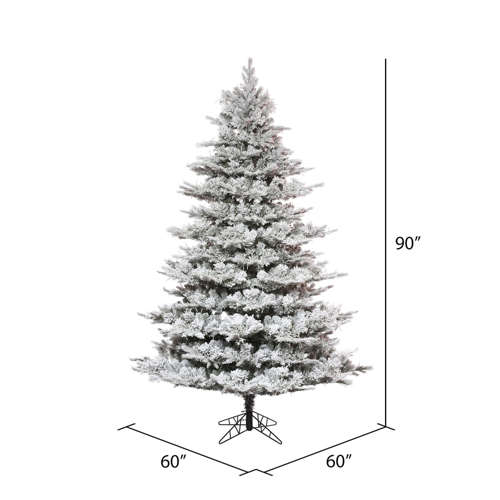 Vickerman 7.5' x 60" Flocked Kiana Artificial Christmas Tree Unlit