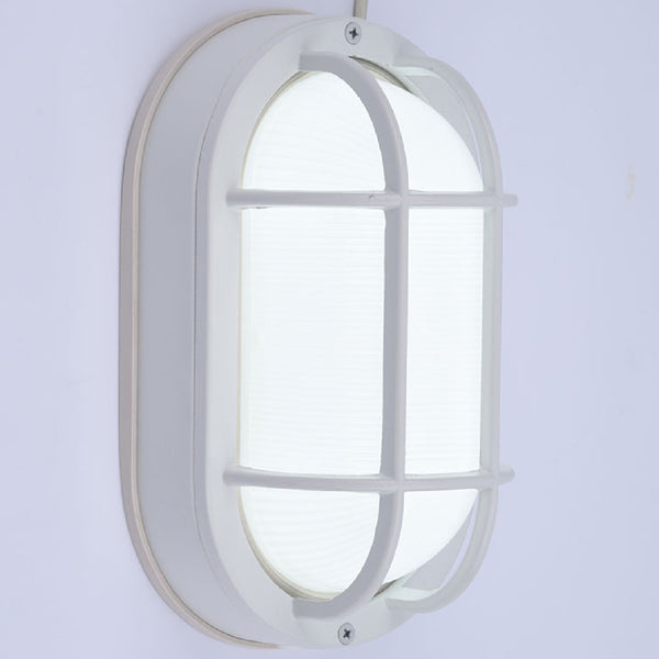 Euri Lighting EOL-WL14WH-3100SE Residential LED 6.2-Watt Outdoor Bulkhead Wall Light Wet Rated 6 Color Selectable Non-Dimmable White Housing