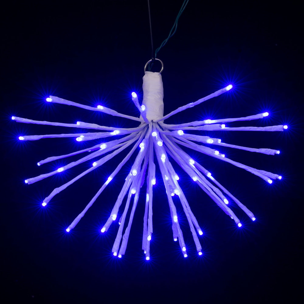 Vickerman 80Lt x 16" White Starburst Blue 5mm LED Lights.