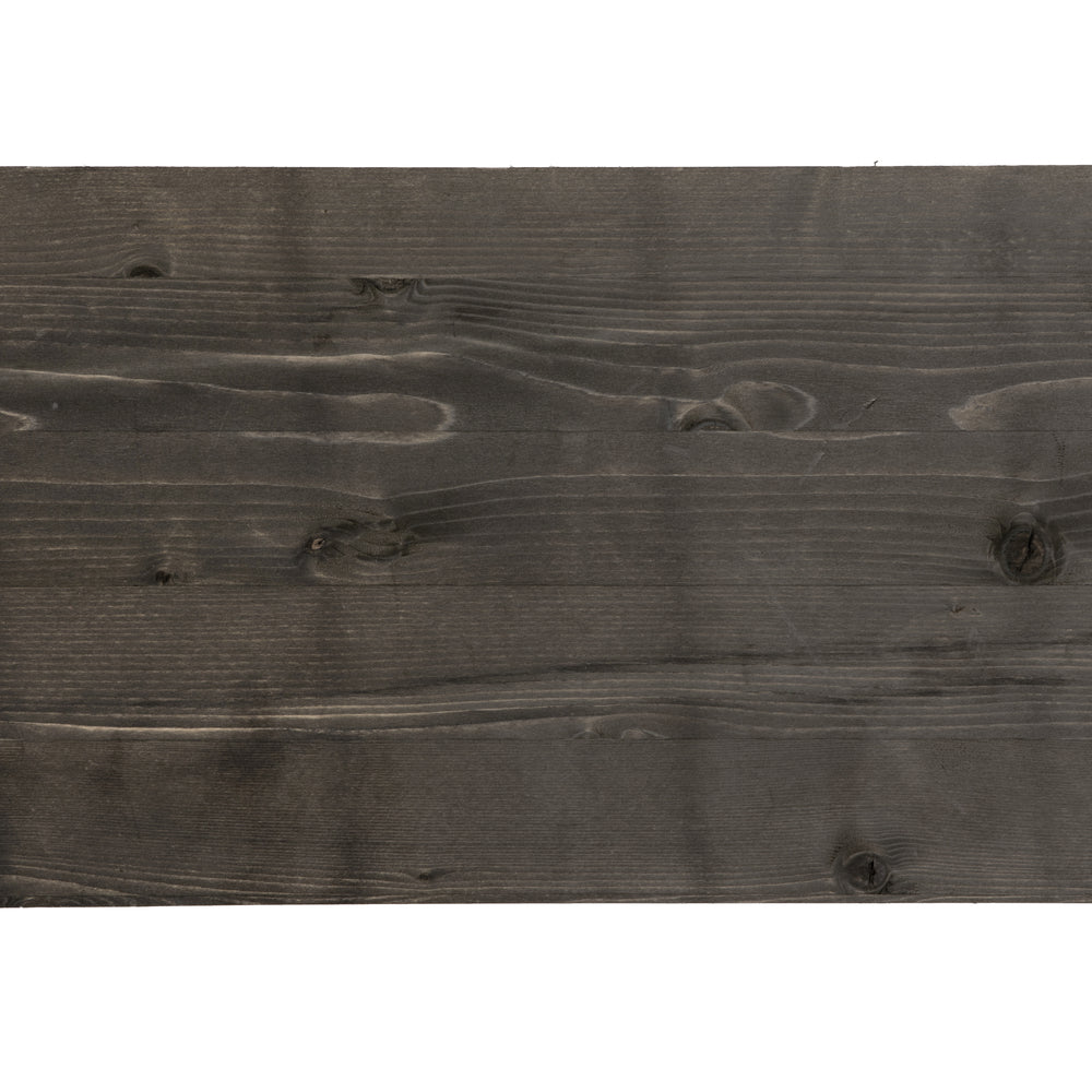 Vickerman 21" x 9" Gray Square Wooden Knock down Tree Collar