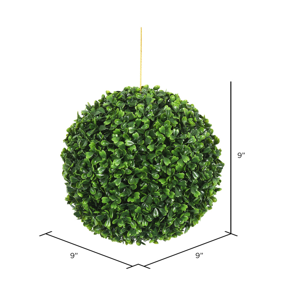 Vickerman 9" Artificial Green Boxwood Ball.